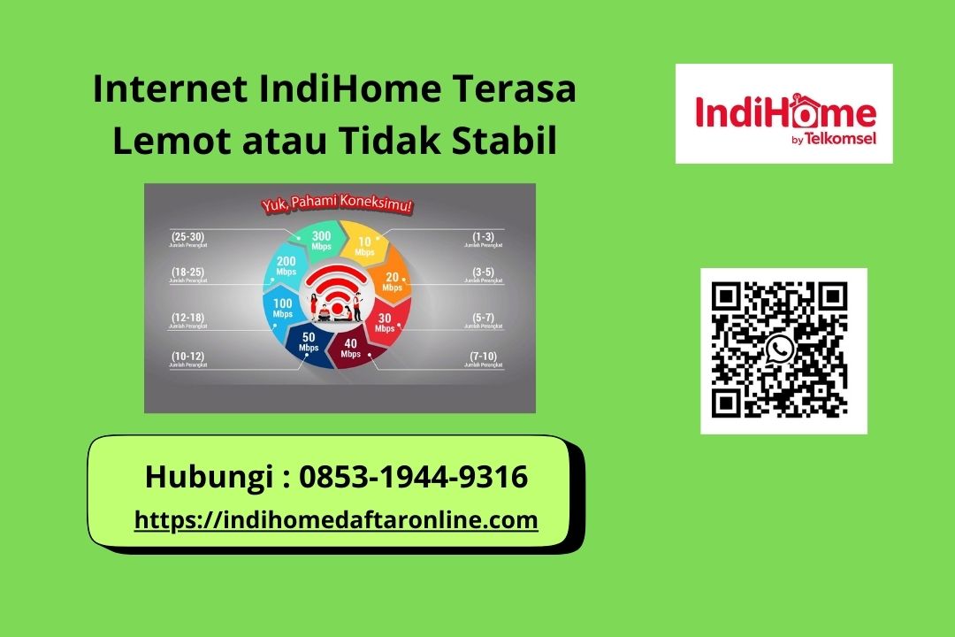Internet IndiHome Terasa Lemot atau Tidak Stabil