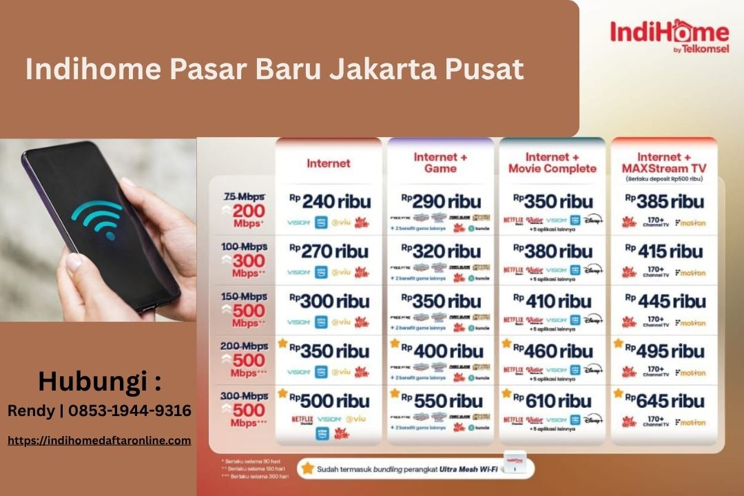Indihome Pasar Baru Jakarta Pusat